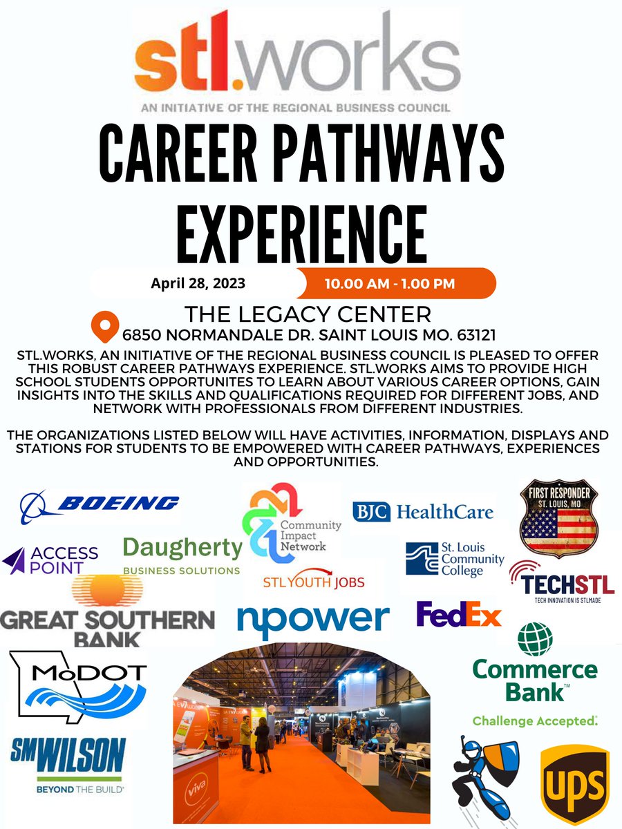 STL.works is Creating Pathway Experiences for high school juniors and seniors #April28th #school #workforcedevelopment #jobopportunity #youthempowerment