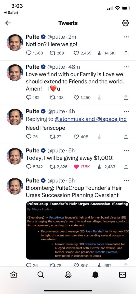 UnsweetTea1037's tweet photo. @pulte $ChuckRand always have notis on! https://t.co/2pbBgcbKGZ