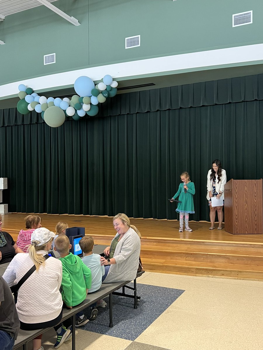 Loved watching my girl shine today at her coding showcase! And what a treat to see her walk on stage and “close” the show for first grade. It is truly amazing what these kids know how to do. 💚 #oneRCE