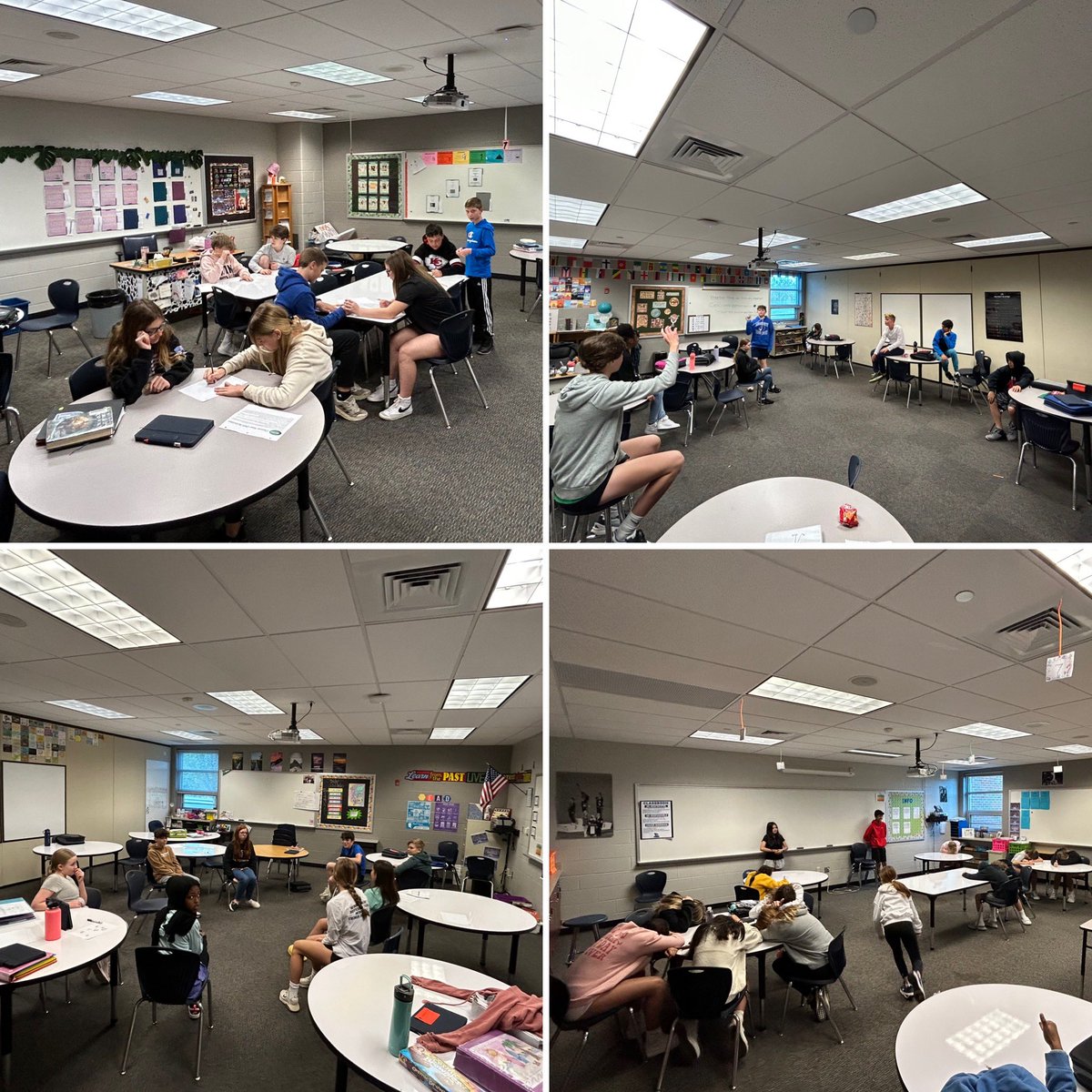 Mr_DSpringer's tweet photo. Our @dmsbluejays 6th graders spent yesterday morning playing games and enjoying their last couple of meetings with their WEB Leaders! #dmsweb https://t.co/E67pAXx1Vm