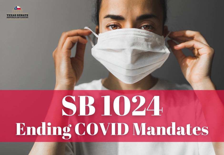 TexasSenateGOP's tweet photo. NEW: #SB1024 by Sen. @loiskolkhorst passes the Texas Senate! This bill will prohibit governmental entities from requiring individuals to wear masks or mandate vaccinations. #txlege https://t.co/g908blJSre