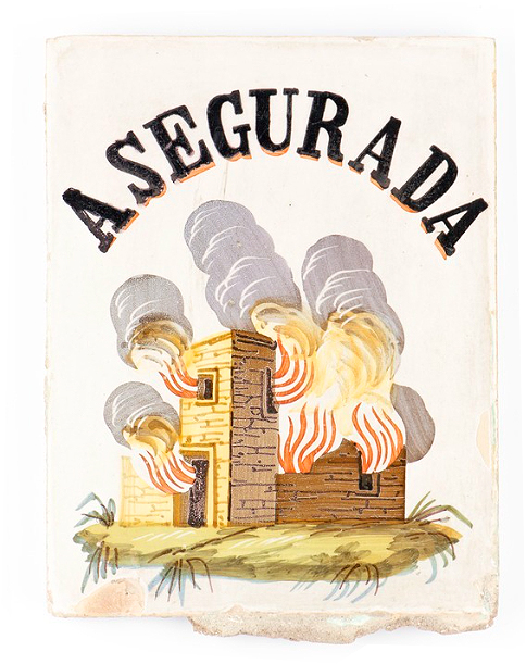 museuqdp's tweet photo. 👉Aquest taulell que presenta el motiu d'una casa cremant, és una senyalització que se situava en les façanes dels immobles que tenien segur contra incendis🔥 Recuperat per l'Associació Cultural El Mussol de l'antic forn de la Revolta.
#quartdepoblet #MuseuvirtualQdp @CulturaQdP https://t.co/o67mvD8WOs