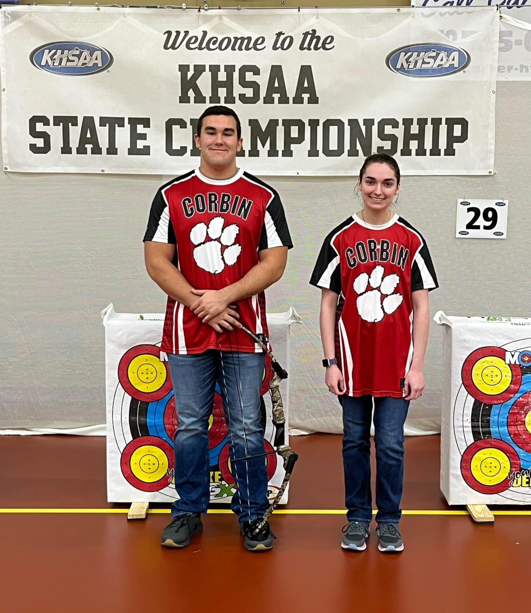 CorbinArchery's tweet photo. Congratulations to Katie Ridener and Jace Hatfield for competing at the KHSAA State Archery Tournament last week in Bowling Green, KY.🎯 @kynasp  @KHSAA https://t.co/oJpivj2uoK