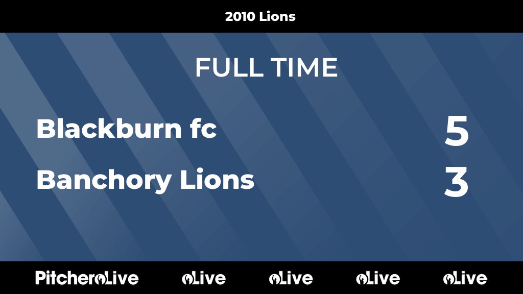 FULL TIME: Blackburn fc 5 - 3 Banchory Lions
#BLABAN #Pitchero
banchorycommunityfc.org/teams/262398/m…