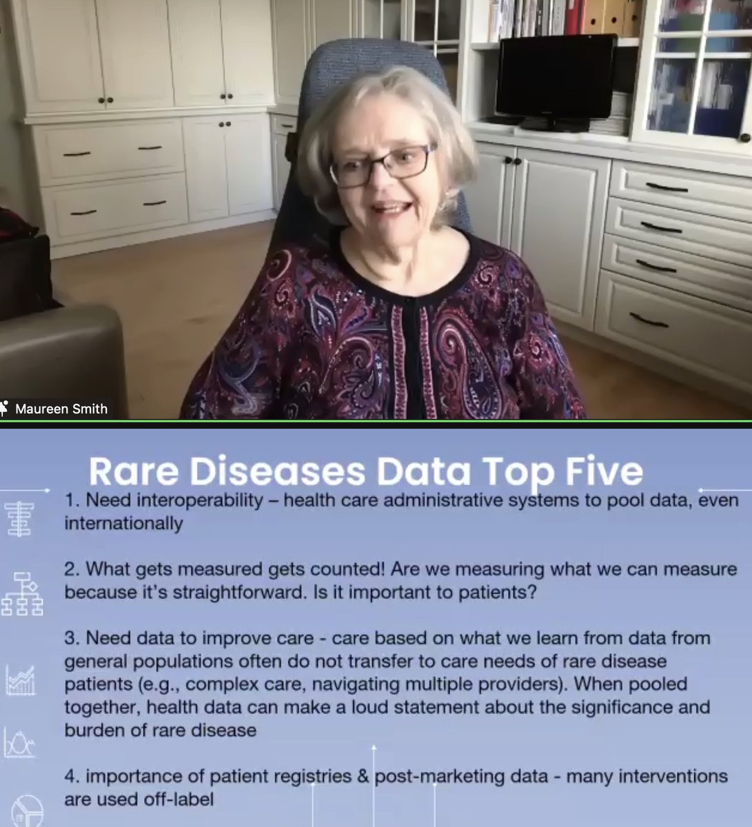 The final session of #HealthDataForAllofUs is underway! @maureenchats explains why multi-jurisdictional #HealthData access is critical for rare disease research.