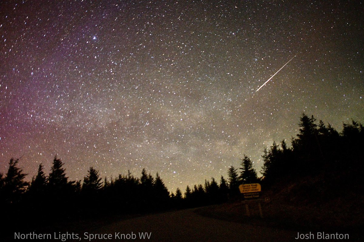 I had the rare opportunity to photograph the #NorthernLights this week from the highest point in West Virginia. An amazing experience.