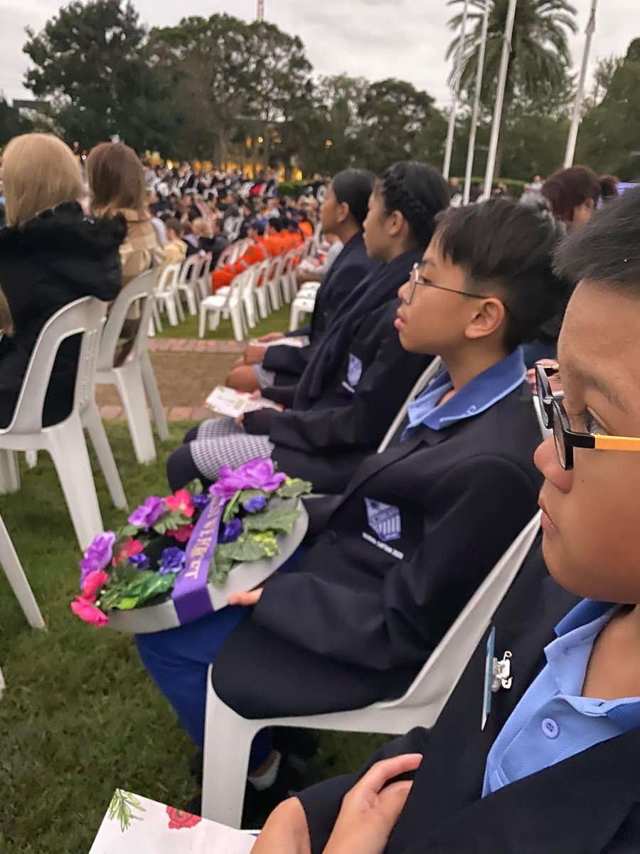 An early morning for our student leaders who represented our school at the Anzac Day commemoration Dawn Service. Lest We Forget <a href="/MSiokos/">Marianne Siokos</a> <a href="/ddonatiello24/">Dianne Donatiello</a>