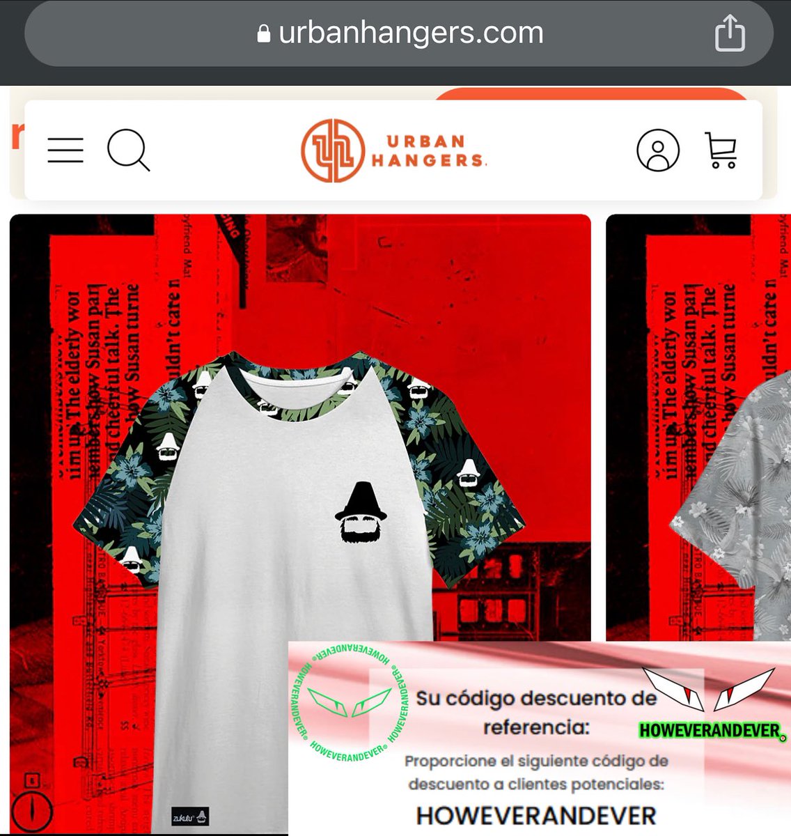 Howeverandever's tweet photo. HEY VOS UTILIZA MI CÓDIGO DE DESCUENTO HOWEVERANDEVER EN TUS COMPRAS CON MIS AMIGOS DE URBAN HANGERS QUE SON CACHIMBONES! TIENEN DISEÑOS MUY CHEVERES VOS!
https://t.co/BrYfC7fDl1
#howeverandever #codigodedescuento #codigodedescuentohoweverandever #urbanhangersmx #ropa #zukutuku https://t.co/Sa1ZnYQNLc