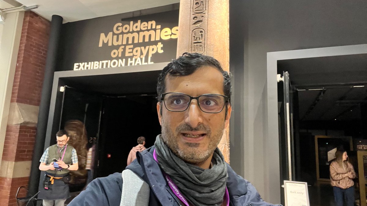 joaobi's tweet photo. Visit Manchester check, do some research for the diploma at the library check, visit awesome #GoldenMummies by @EgyptMcr  @McrMuseum super check! What a day! https://t.co/q6ZAnC7z9a