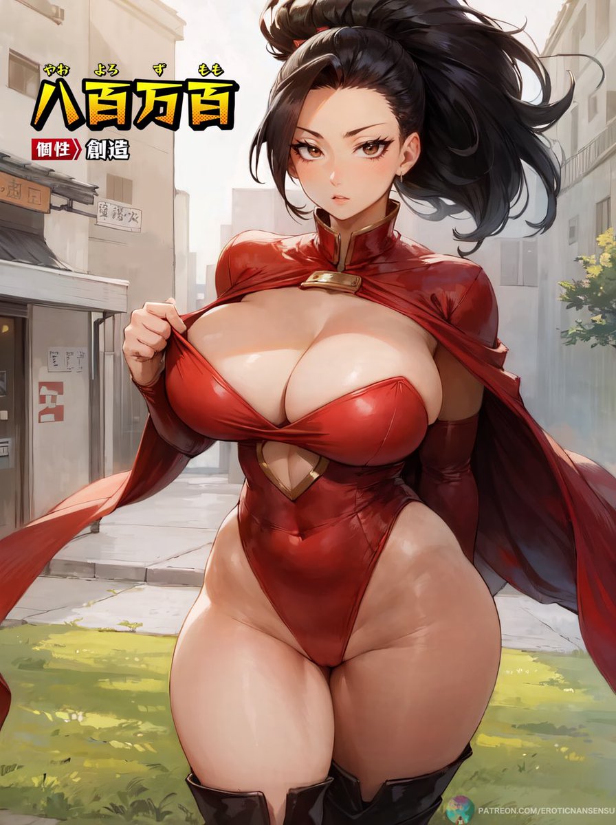 “Some pink haired girl is busy fixing my Hero suit, they gave me this in the meantime, what do you think?”~