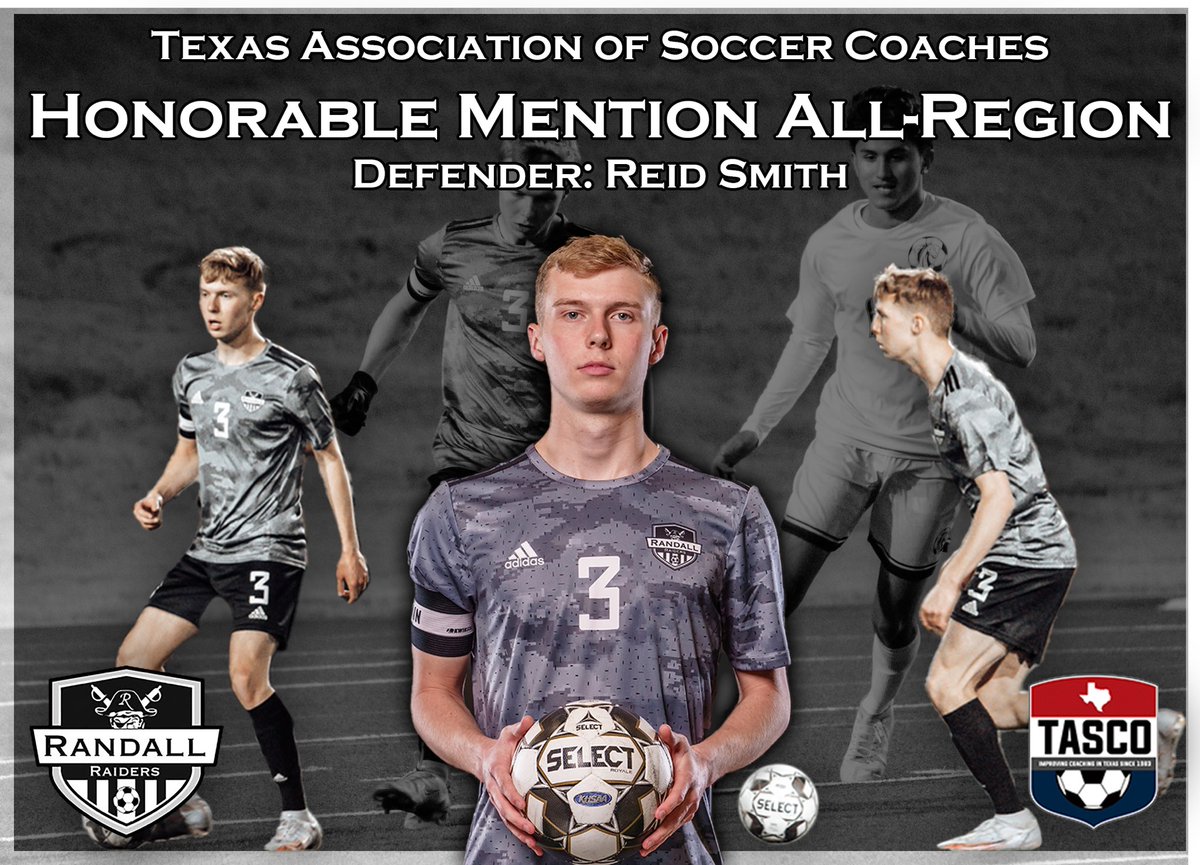 Congratulations to Reid Smith for being named Honorable Mention All-Region by the Texas Association of Soccer Coaches (<a href="/tascosoccer/">TASCO</a>)
