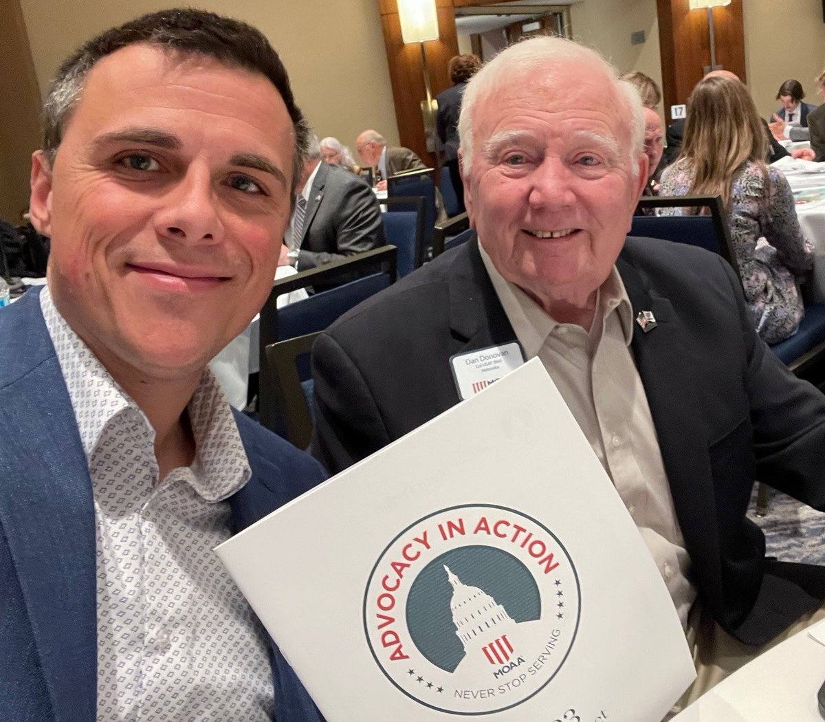 Tony_Lombardo1's tweet photo. Teaming with Col. Dan Donovan, USAF (Ret), for Advocacy in Action 2023. We are part of @MilitaryOfficer teams seeking to restore Basic Allowance for Housing to 100% and to reverse reductions to the TRICARE Pharmacy Network. #RestoreBAH #SavetheNetwork https://t.co/kQXaP92uyp https://t.co/ygiQhZx6TN