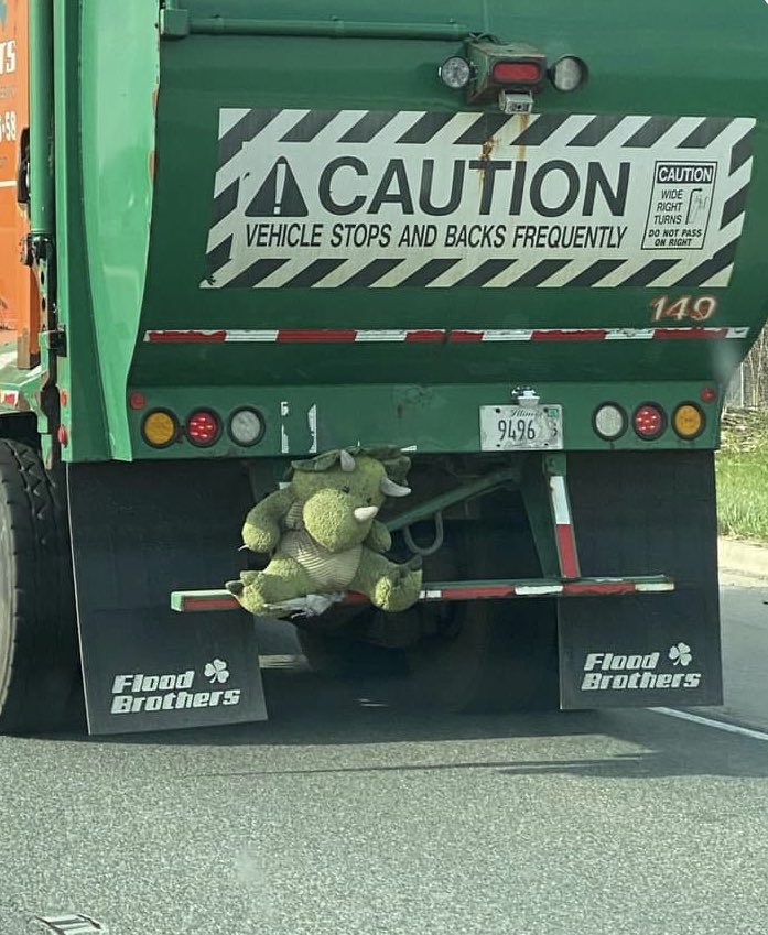 Occasional exceptions are made for stowaways #floodbrothersdisposal #familyfriendly #greenmachine