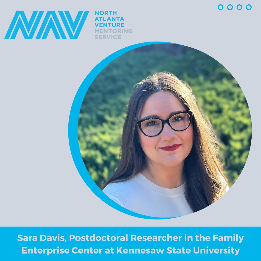 Meet our newest NAV mentor, Sara Davis!

Sara is a Postdoctoral Researcher in the Family Enterprise Center at Kennesaw State University. Her entrepreneurial spirit, experienced background, and eagerness to volunteer will serve as a tremendous asset to our ventures! #NAV