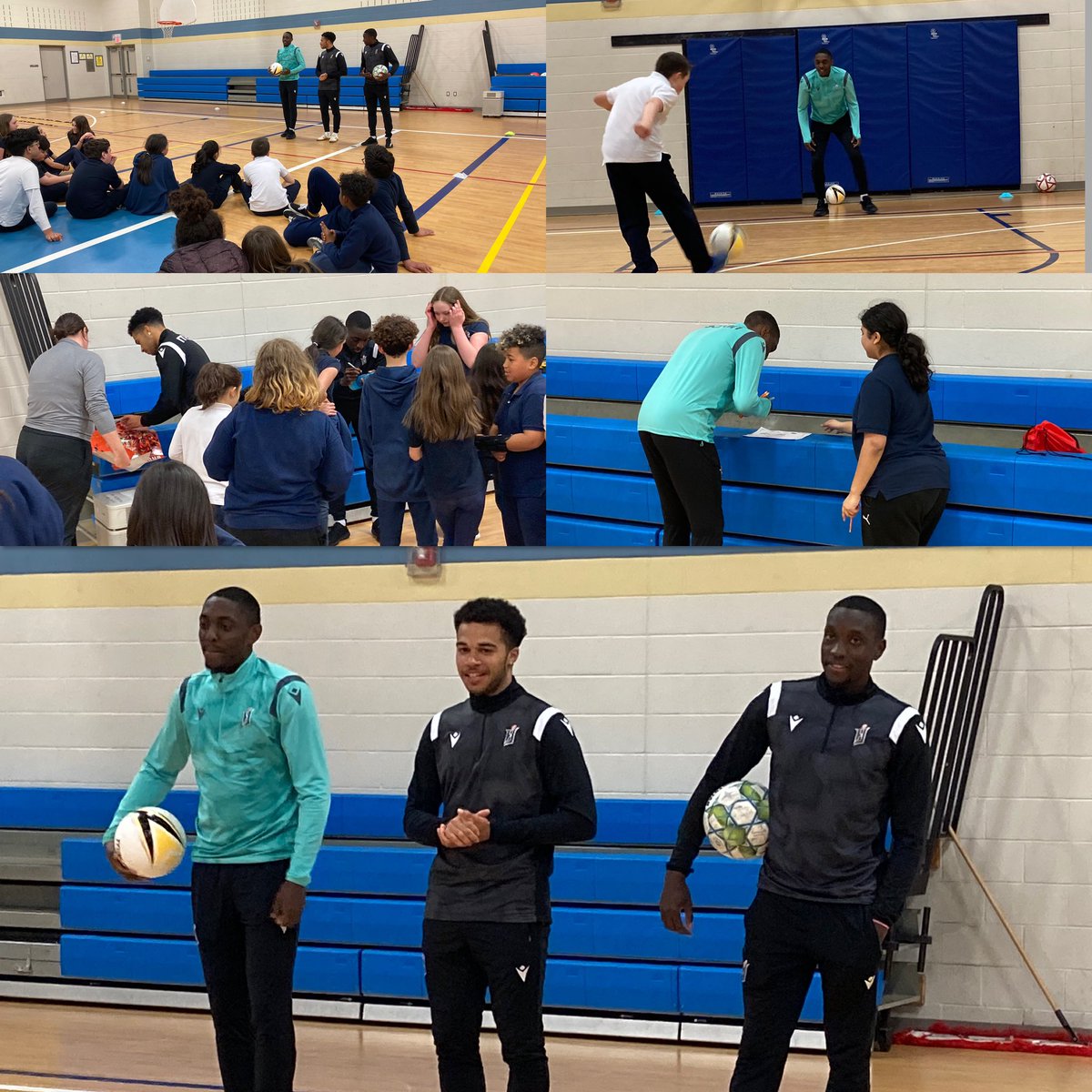 MattachiniMrs's tweet photo. Thank you @MissGarofalo9 for organizing this amazing visit from @ForgeFCHamilton. Our Ss @hnojces worked up a sweat and a new found love for โฝ๏ธ. #learningthroughsport #skillsanddrills @MadalenaJohn @HWCDSB https://t.co/zaKSC6JHSj