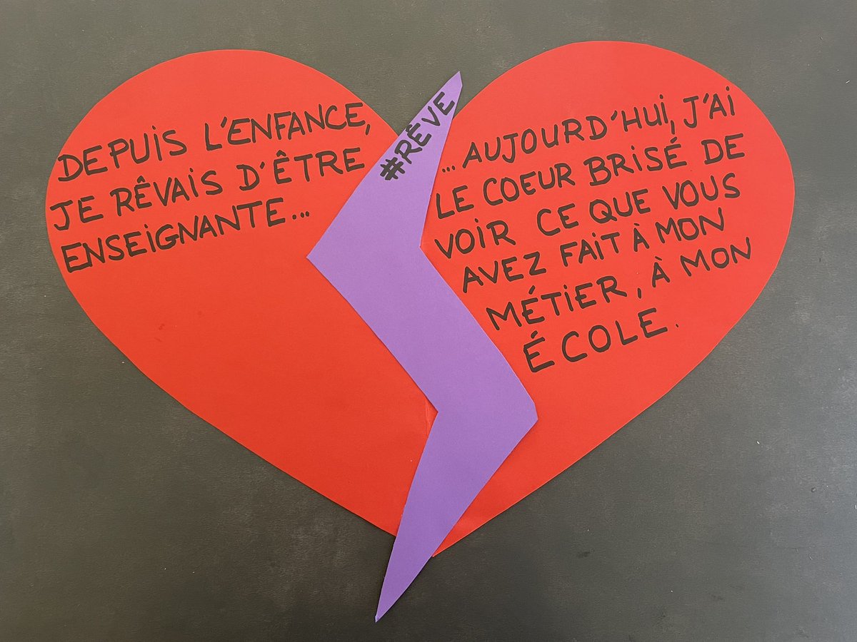 ParentVillejuif's tweet photo. @stylos_les dans notre @AcCreteil: on en a plein des enseignants en souffrance auxquels on refuse les démissions «pour raison de service» car la pénurie d’enseignants est telle
@GabrielAttal @StanGuerini: à quand la réelle revalorisation… pas des miettes&amp; du mépris #coeursbrisés https://t.co/Y7titFpTH0