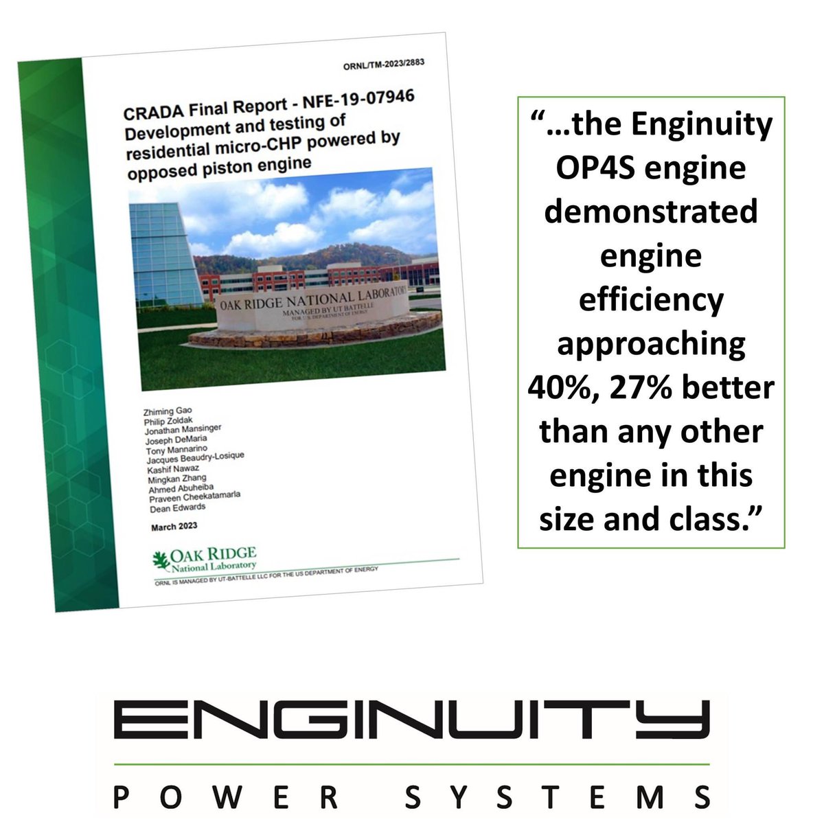EnginuityPower's tweet photo. It's real!

See the CRADA Final Report, here: https://t.co/szere0qlgN

@OakRidgeOffice 
@ENERGY @EnergyPress 
@IERenergy @DOEE_DC 
#enginuitypowersystems #simplyefficient #madeinusa #cleantech #privategeneration #microgrid #naturalgas #propane #sustainablesolutions #eere https://t.co/PACdZN1pYi