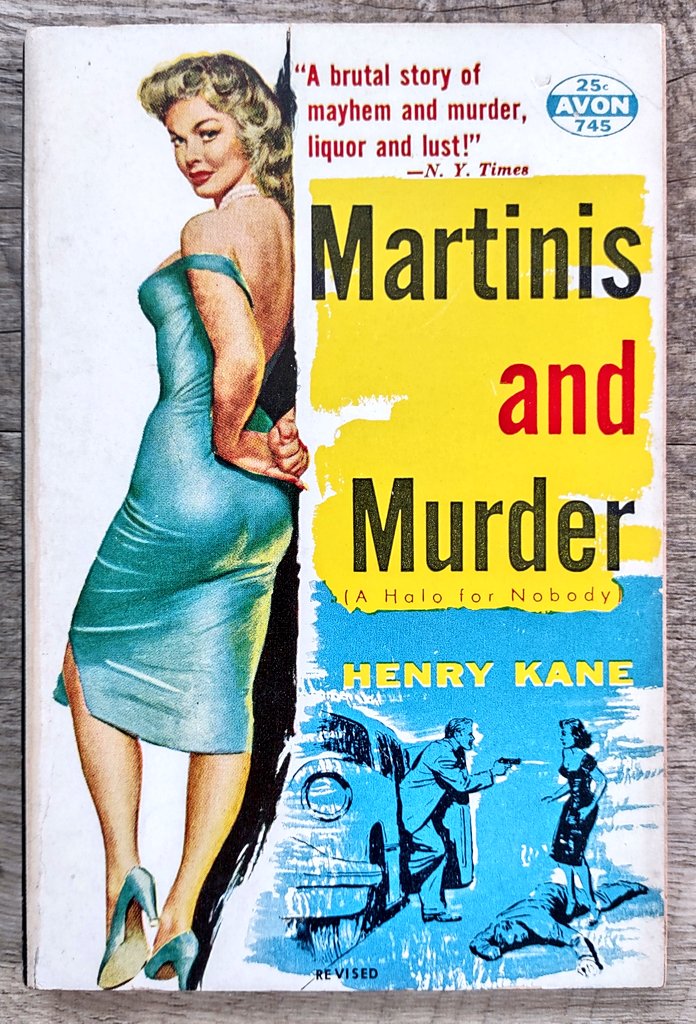 bookgraveyard77's tweet photo. Martinis and Murder by Henry Kane
Avon 1947
A brutal story of mayhem, murder, liquor and lust. #pulpbooks #hardboiled #noirbooks #paperbackcollection #vintagepaperbacks https://t.co/kc7iTb1IkX
