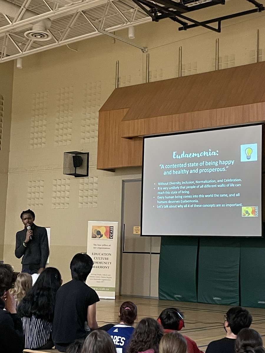 Our grade 7 and 8 students had an excellent presentation today by Gerome Nash from CCAH (The Canadian Caribbean Association of Halton). It was awesome! #ALXCoyotes