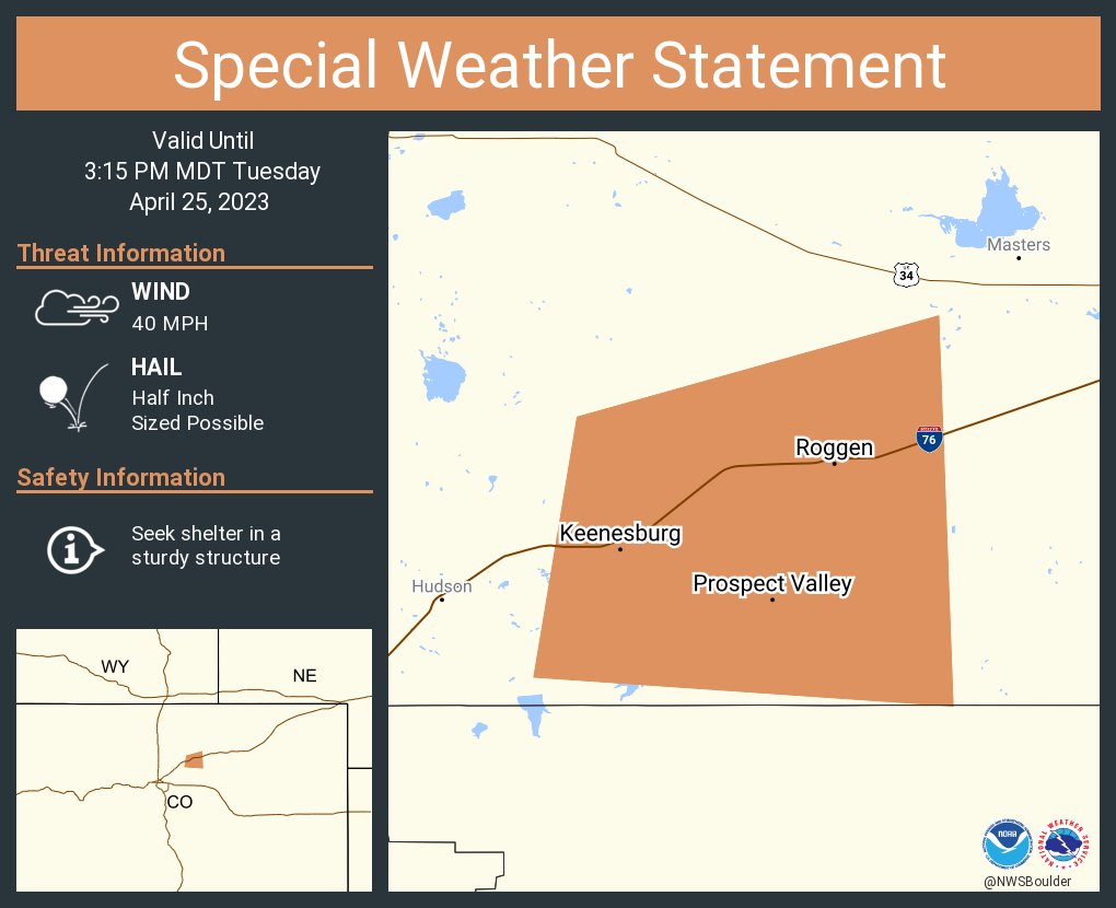 A.P. on Twitter "RT NWSBoulder A special weather statement has been