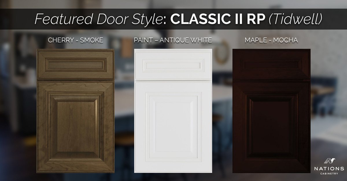 NationsCabinets's tweet image. The Classic II RP door style, a conventional #raisedpanel with mitered finger-joint door &amp;amp; drawer with wood dowel. The full overlay design comes in 🍒, maple, oak &amp;amp; paint variety.

More info nationscabinetry.com/products/?filt…

#nationscabinetry