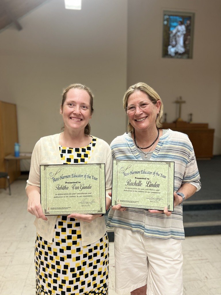 Tabitha VanGunda and Rachelle Linden were presented with the Ross-Harmon Educator of the Year Monday evening! Congratulations to you both!