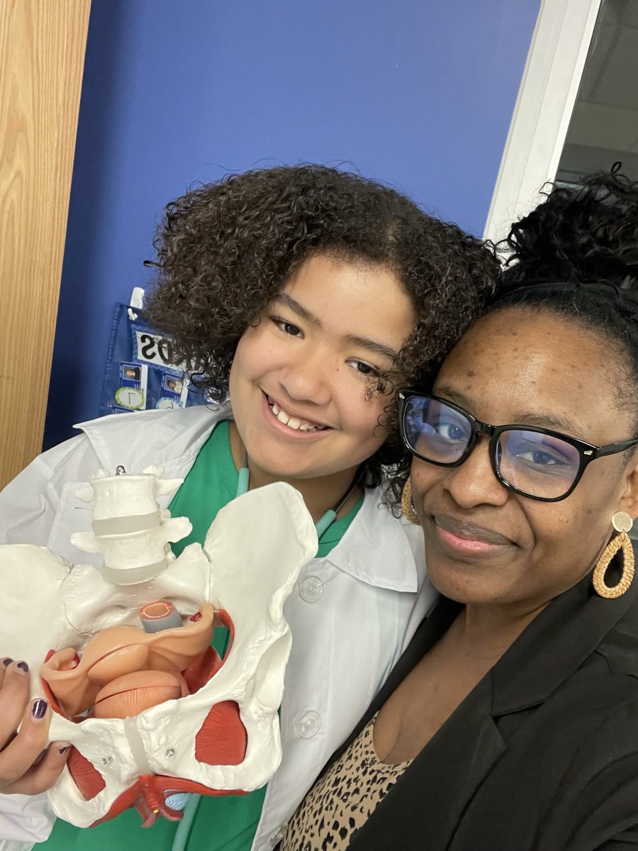 When it’s career day at school and one of your BB (black and brilliant) students comes as an OBGYN. Man did she make me proud! #inspiredbycoaching #teachersmatter  #CRT