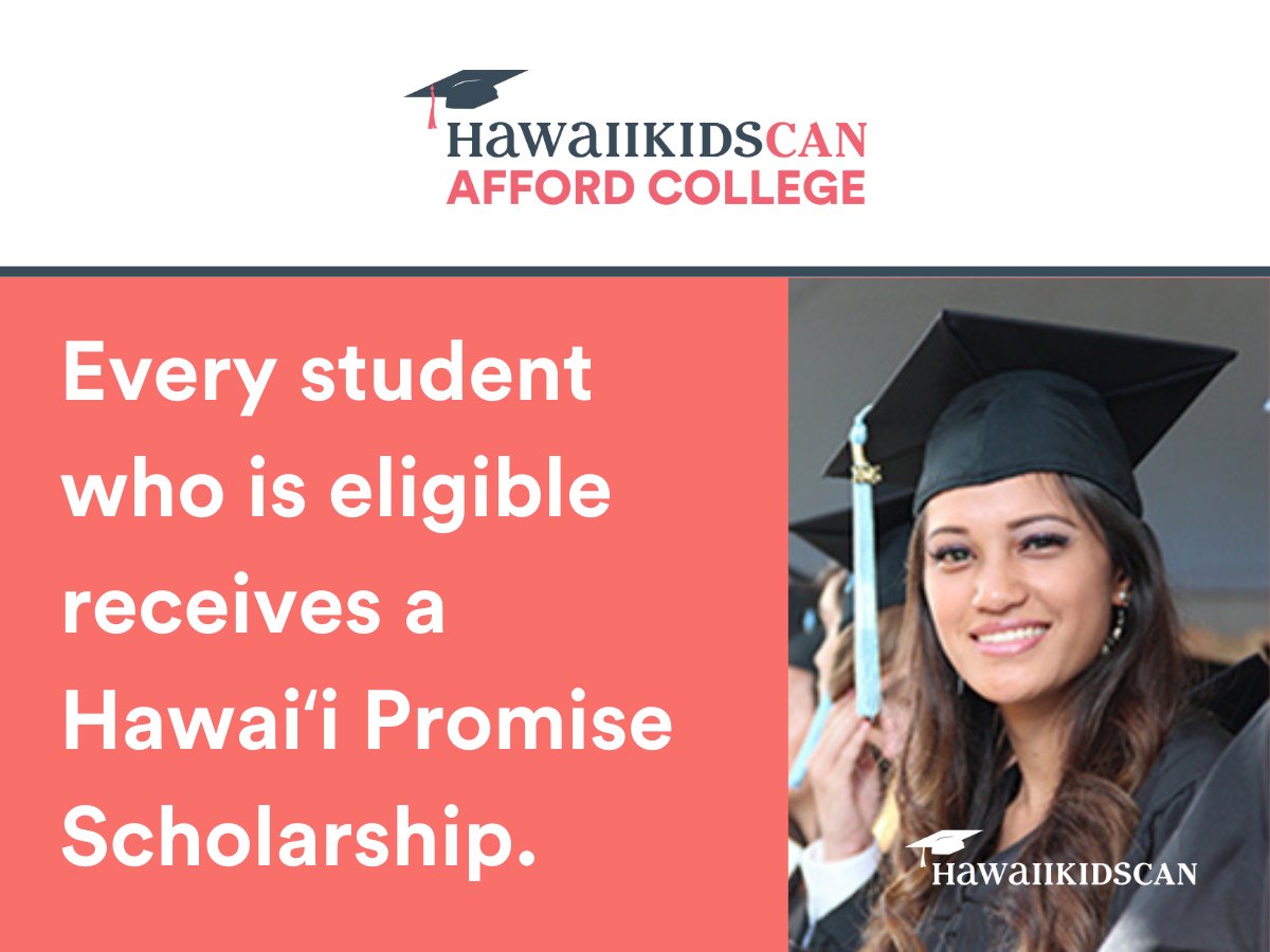 DYK Hawai‘i Promise is a “last dollar” scholarship - it covers financial needs not met by other forms of financial aid including tuition, fees, books, and supplies for attending any UH Community College? Find out if you qualify by completing the FAFSA.