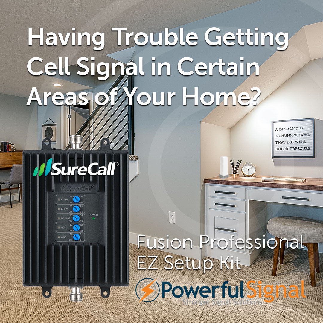 powerfulsignal's tweet photo. Our new #SureCall Fusion Professional EZ Setup Kit is an excellent option for small to midsize homes.  It has a powerful booster and a low-profile desktop antenna that stands upright in any convenient location. Call 435-634-6800 or visit https://t.co/yFDPNhxEhs #PowerfulSignal https://t.co/GkwDEXxjkQ