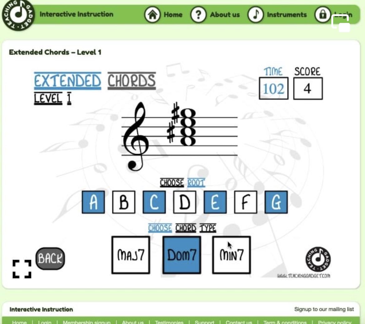 GadgetTeaching's tweet photo. New Game: Extended Chords (Level 1) https://t.co/1BK8fzUY1g