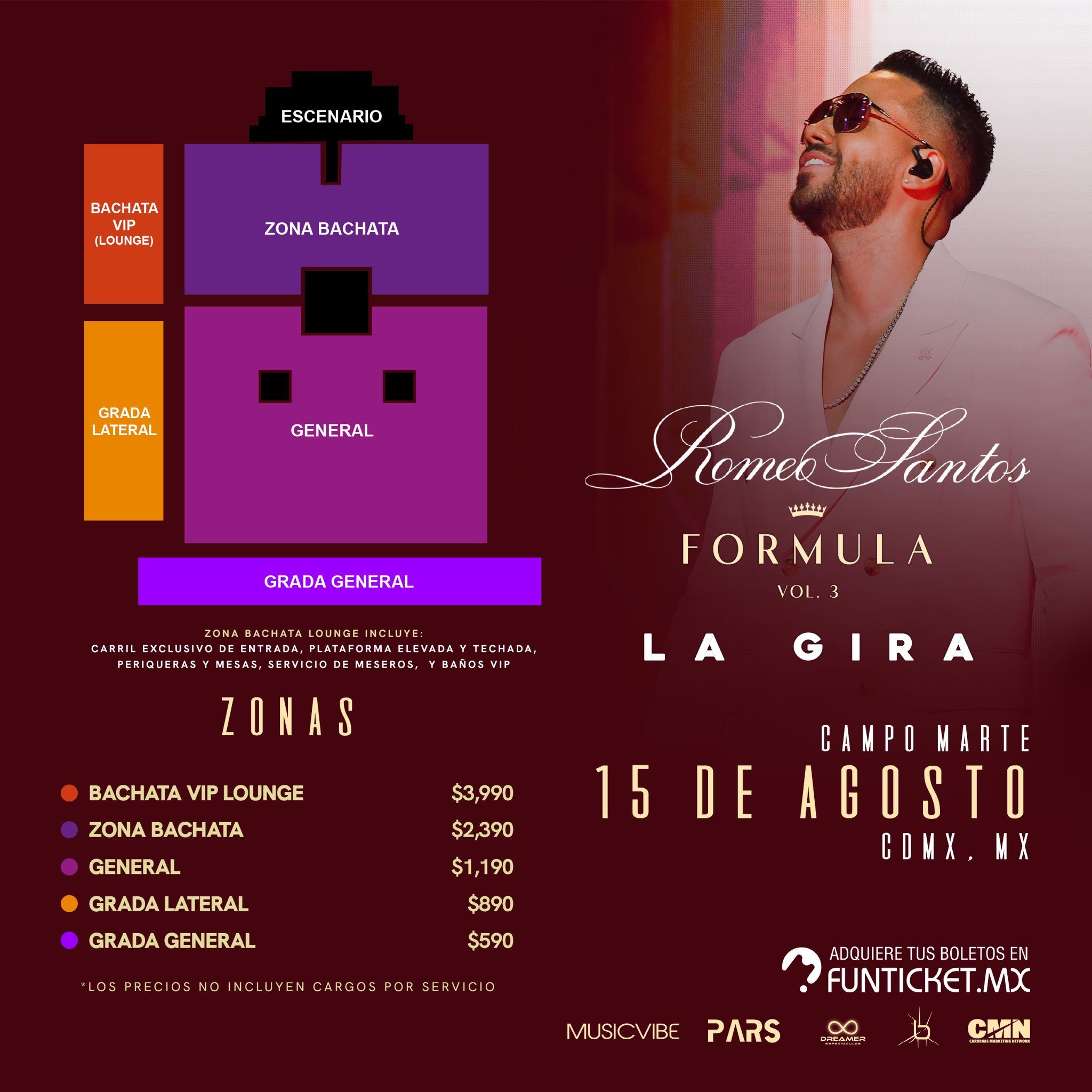Tickethamster on Twitter "🚨Mapas y precios oficiales de Romeo Santos