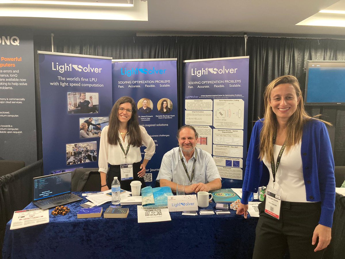 LightSolverCo's tweet photo. LightSolver’s laser-based computing technology has several advantages over #quantum and #supercomputing, including increased speed, improved accuracy, and the ability to handle large amounts of data. Visit the #LightSolver booth C3 at
@QuantumTech_ Boston to learn more. #QT23 https://t.co/hwYtn5Bqb0