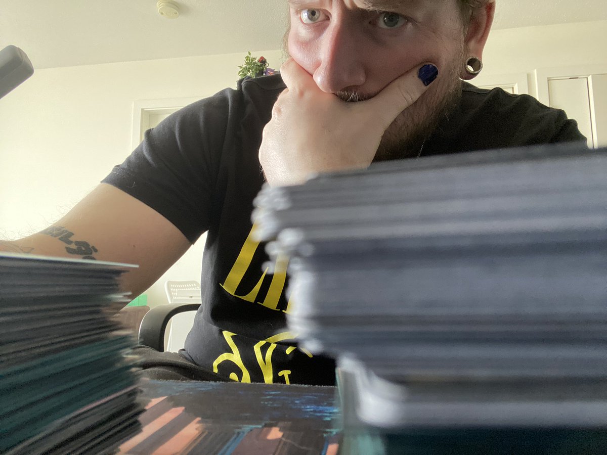 wefossett's tweet photo. Organize cardboard and chill?

Let's talk Pioneer, #CommandFestEdmonton, #MTGxLOTR, and more! 

*Link below* https://t.co/dMHKxz2NQf