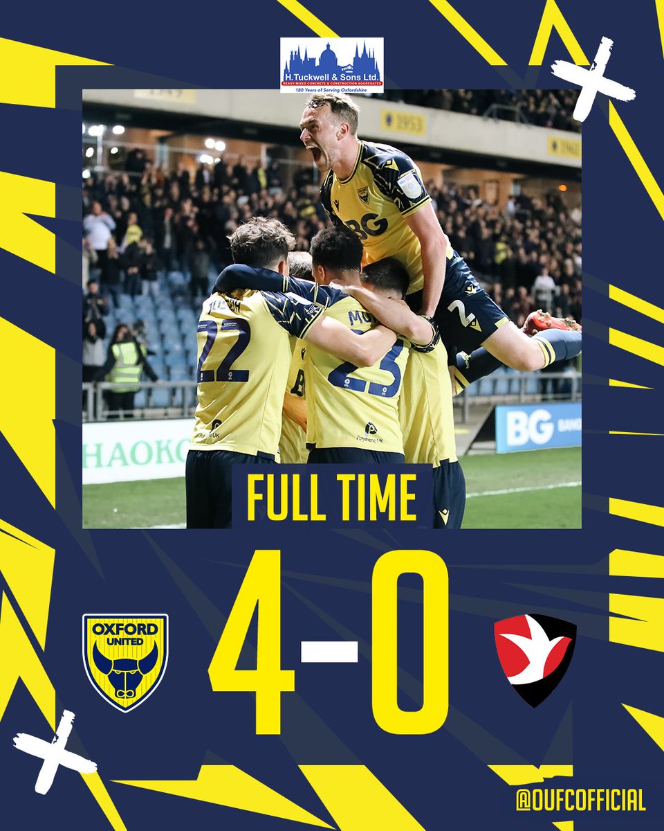 OUFCOfficial's tweet photo. FOUR goals, lads? FOUR? That's insane...

HUGE. THREE. POINTS!

🟡🔵 #OUFC | #COYY https://t.co/VGhICdTlZL
