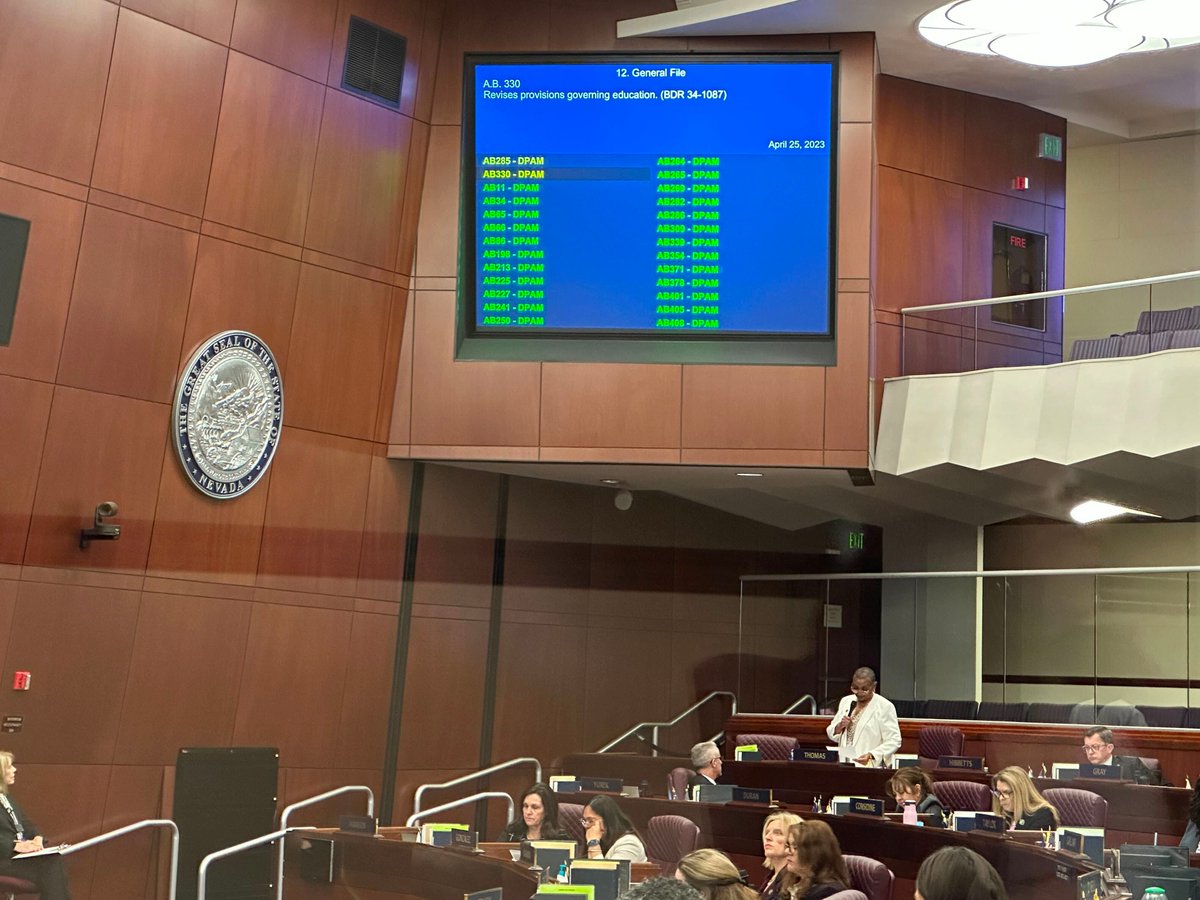 CAANevada's tweet photo. "#AB330 sends us in the wrong direction. According to the 2021-2022 disciplinary data, African American students account for 31.66% of suspensions and 38% of expulsions," said Assemblywoman @clairethom11 #nvleg 

WATCH: https://t.co/X6zyOT0cag https://t.co/Di0nr1Mo4x