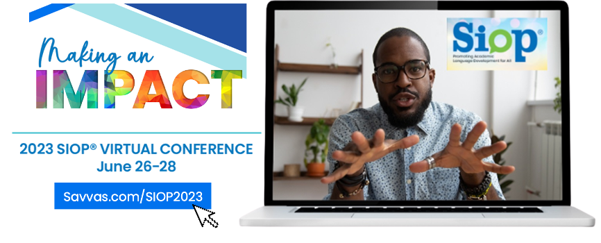 SIOPModel's tweet photo. 📣CHECK OUT the 2023 SIOP® Virtual Conference Session Agenda – Engaging Sessions for Every Educator & Reserve Your Spot Today!
➡️ https://t.co/0EZsCZB1a7
(Option to Earn Graduate Credits)
#K12 #PD4UandMe #NBCT #edutwitter #teachers #EnglishLearners #ELs #teachertwitter #MLLChat https://t.co/wDqkCJ6YKJ