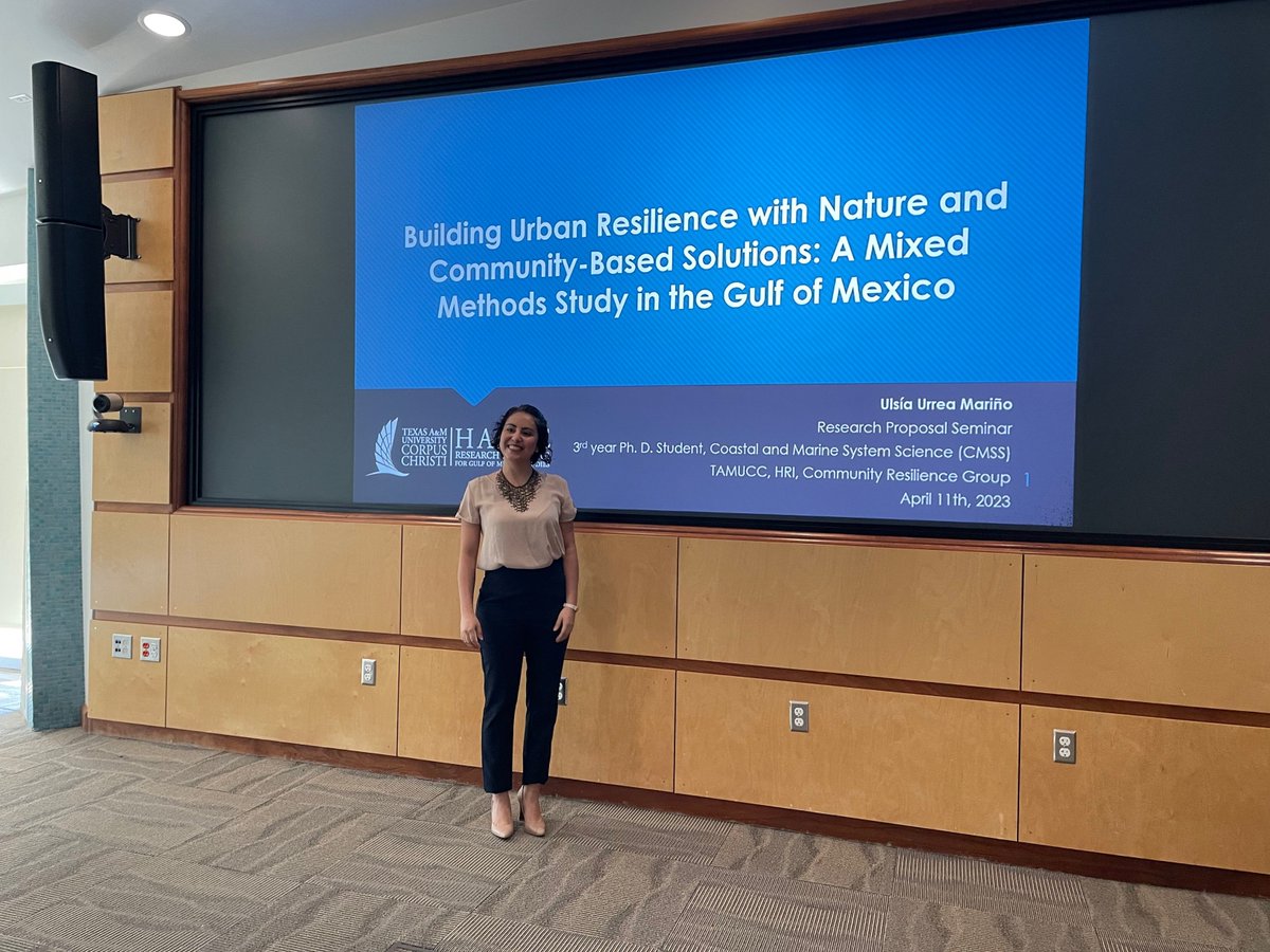 hricommunityres's tweet photo. @UlsiaUrrea successfully presented her proposal titled Building Urban Resilience with Nature and Community-Based Solutions: A Mixed Methods Study in the Gulf of Mexico! We are excited for the work Ulsía will be conducting over the next couple of years across the #gulfofmexico. https://t.co/der9fHLyoy