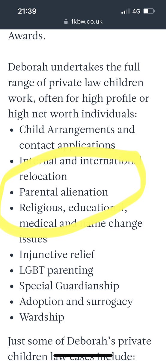 Another expert barrister who specialises in a subject that doesn’t exist according to some … #ParentalAlienationDay