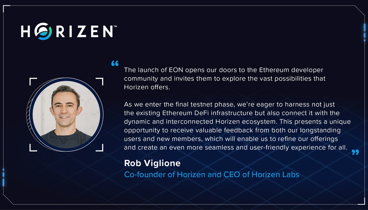 horizenglobal's tweet photo. Horizen’s co-founder @robviglione on the significance of #HorizenEON and the bridge it represents between #Ethereum developers and #Horizens ecosystem. https://t.co/15GTu6adOi