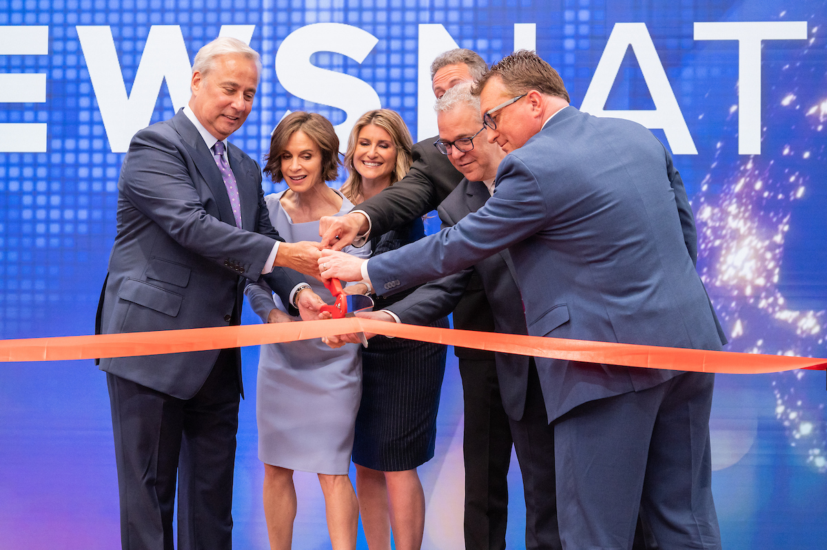 NewsNationComms's tweet photo. .@NewsNation and @PIX11News unveiled two brand new studios today in New York! The ribbon-cutting ceremony was emceed by #WPIX anchor, @TamsenFadal.
📷: Jeff Weiner #NewsNation #NewsforallAmerica https://t.co/7YnChlGpB6