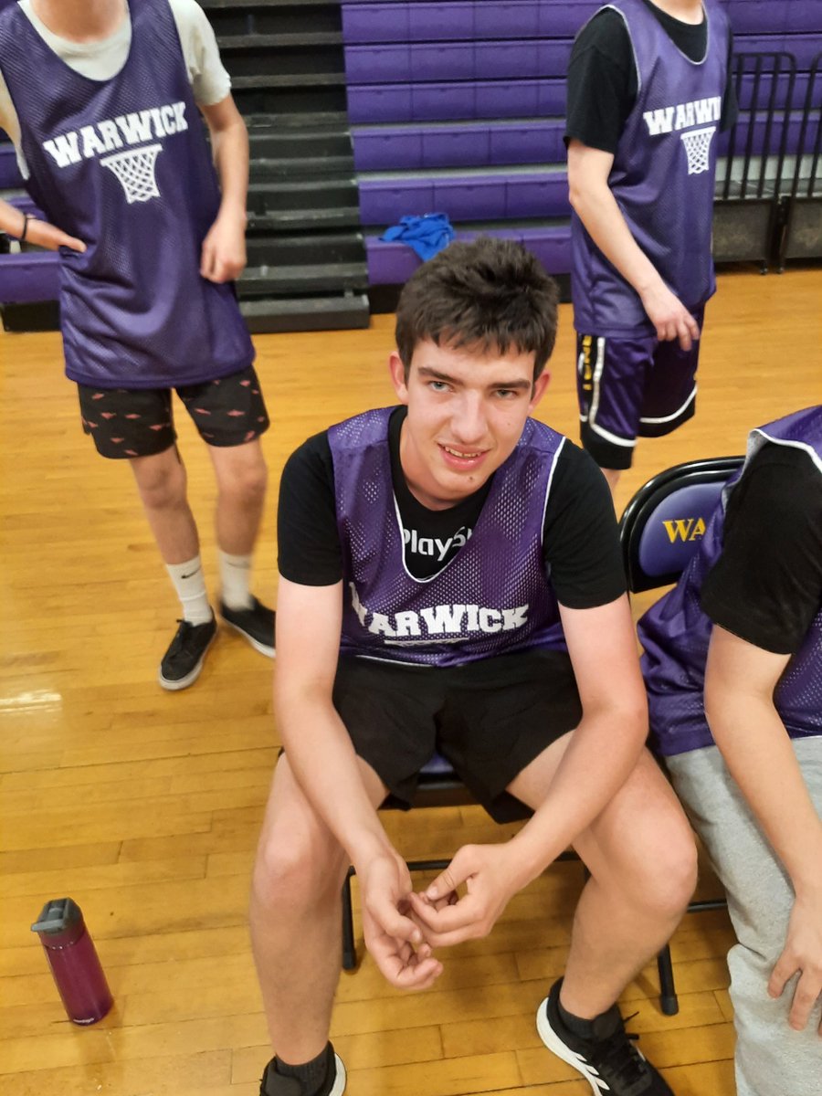 Warwick's Vinny McLaughlin and Brendan Shea lead the charge in today's Unified Basketball opening game. GOSHEN VS WARWICK.  What a match up. Go Wildcats!