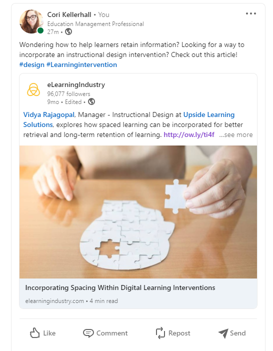 How good is your memory? Are any of these learning interventions new to you?