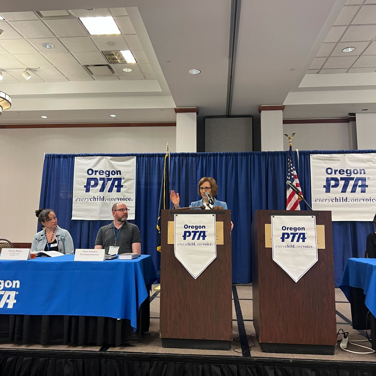 RepBonamici's tweet photo. Thank you to @OregonPTA for inviting me to speak with parent leaders at the annual Oregon PTA convention. Parent volunteers—as I was before running for office—are strong partners in our work to promote equitable public education for all students. https://t.co/lE8yU4uGLd