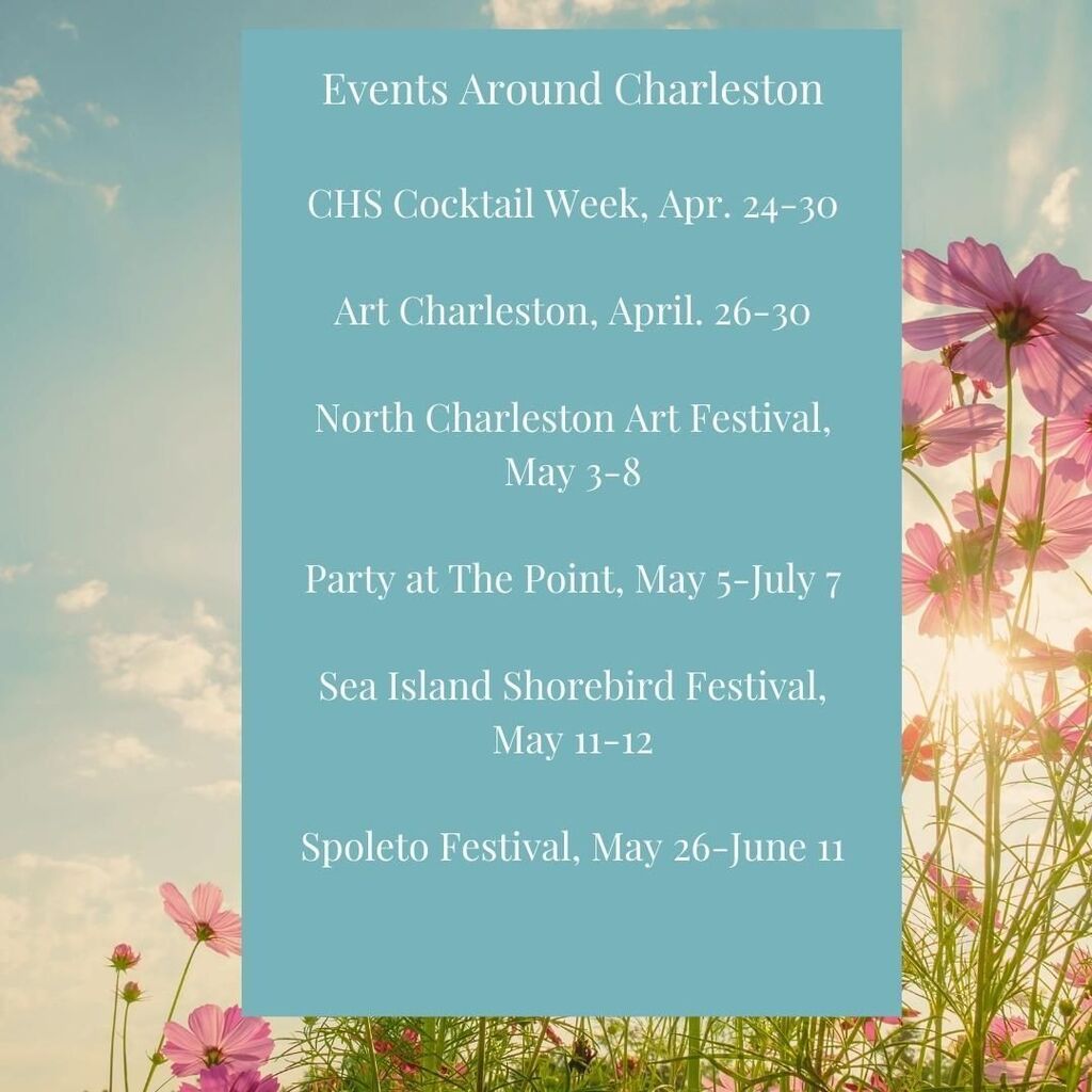 ameltonrealty's tweet photo. With so many events around Charleston, it's hard to pick one. Here are a few ideas to get you started. https://t.co/HSbaegjPDL https://t.co/tm80He4Bso
