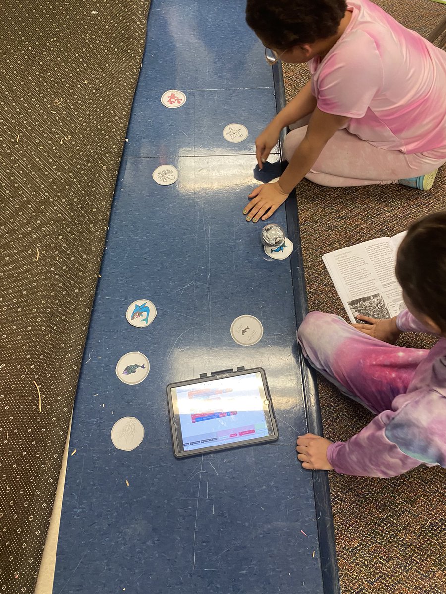 fabulousgrade5's tweet photo. I am SO impressed with the class and their coding skills. They demonstrated a food web using the Bolt robot! https://t.co/1Cdu7TJsyW