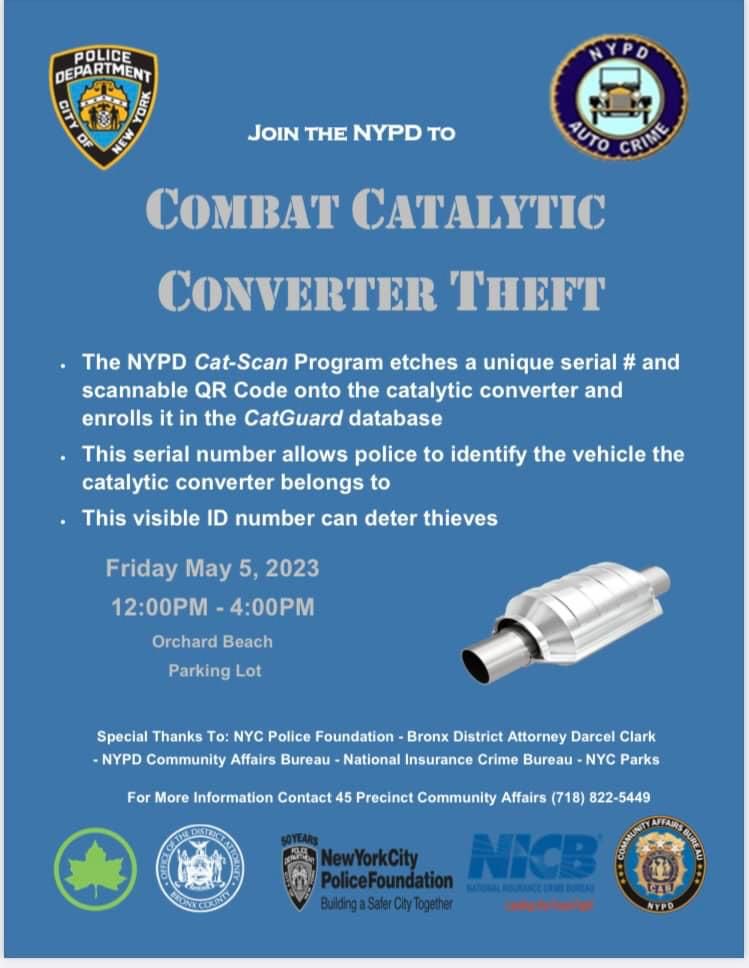 NYPD 42nd Precinct on Twitter "Help combat Catalytic Converter theft
