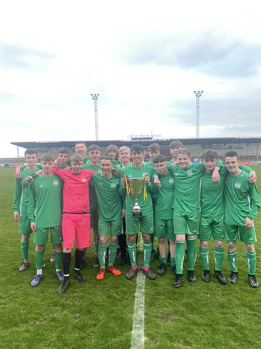 AHS_PhysEd's tweet photo. Hugely successful night at Gayfield in the friendship cup. Where AHS won 3-0 in a very controlled performance 

Thanks to @ArbroathFC for hosting and helping both @ArbroathHigh &amp; @ArbroathAcadPE run the event and for all the spectators who came to support the schools. 

🏆🟢🟡🏆 https://t.co/WsBEAMY3yP