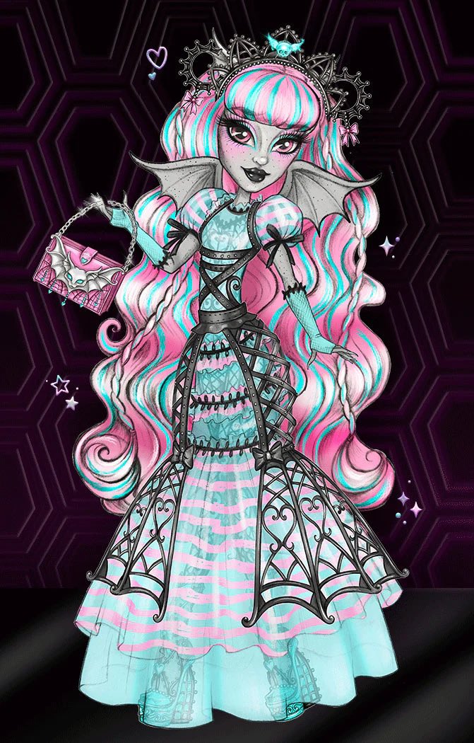 squidlydraws's tweet photo. My interpretation of fang vote rochelle by @MonsterHigh 

I personally think there was a lot of potential for this doll however I think the price point is unreasonable, I also think the concept didn’t translate well in doll form plus i am sO sick of mermaid dresses https://t.co/7Zyl3KB1pQ