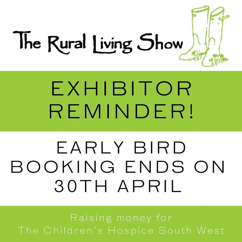Have you secured you place at The Rural Living Show 2023 yet???

We are overwhelmed with the speed of bookings this year and are already 2/3 full 😱 for exhibitor places!

So a quick reminder that if you are an approved exhibitor you are eligible to t… instagr.am/p/CrePiIhLE4A/