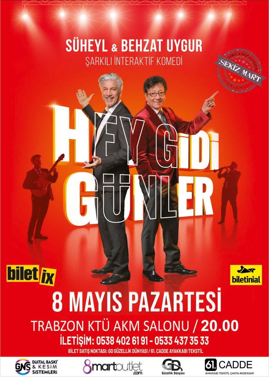 serhatkose55's tweet photo. #Trabzon #Giresun #Ordu #Samsun 8 9 10 11 Mayıs UYGUR KARDEŞLER KARADENİZ TURNESİ BAŞLIYOR...
DETAYLI BİLGİ İÇİN
📲 0(501) 374 09 55 https://t.co/FV1Xdi666Q